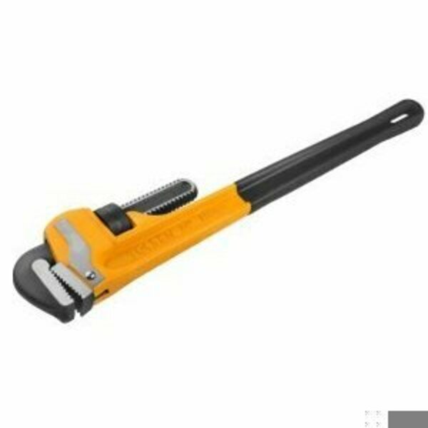 Tolsen 18 in. Pipe Wrench Industrial Mobile Jaw Drop-forged with High Quality Cr-Mo Steel, Dipped Handle 10071